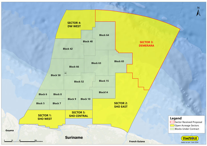 Announcement Open-Door Offering: Proposals received in Sector 3: DEMERARA